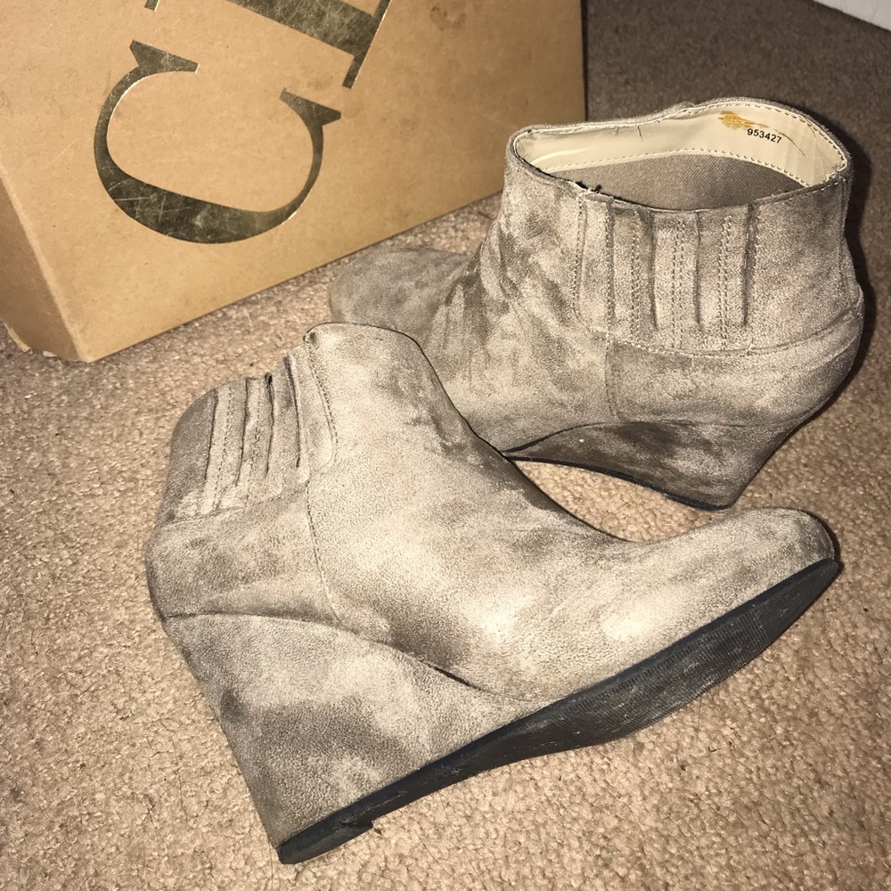 Tan booties